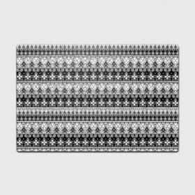Головоломка Пазл магнитный 126 элементов с принтом Черно-белый орнамент  , полимерный материал с магнитным слоем | 126 деталей, размер изделия —  180*270 мм | молодежный | мужской | орнамент | полосы | скандинавский | современный | черно белый | этнический