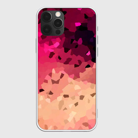 Чехол для iPhone 12 Pro Max с принтом Бежево-малиновый абстрактный  , Силикон |  | абстрактный | бежевый | камуфляжный | летний | малиновый | модный | паттерн | современный | текстура | фуксия