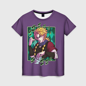 Женская футболка 3D с принтом Dio Brando. JoJo , 100% полиэфир ( синтетическое хлопкоподобное полотно) | прямой крой, круглый вырез горловины, длина до линии бедер | adventure | bizarre | brando | dio | jo | joestar | joseph | josuke | jotaro | kujo | lisa | speedwagon | the | world | абдул | брандо | бруно | джо | джозеф | джолин | джонатан | джорно | джоске | джостар | джотаро | дио | какёин | куджо | лиза | невероя