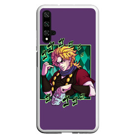 Чехол для Honor 20 с принтом Dio Brando. JoJo , Силикон | Область печати: задняя сторона чехла, без боковых панелей | Тематика изображения на принте: adventure | bizarre | brando | dio | jo | joestar | joseph | josuke | jotaro | kujo | lisa | speedwagon | the | world | абдул | брандо | бруно | джо | джозеф | джолин | джонатан | джорно | джоске | джостар | джотаро | дио | какёин | куджо | лиза | невероя