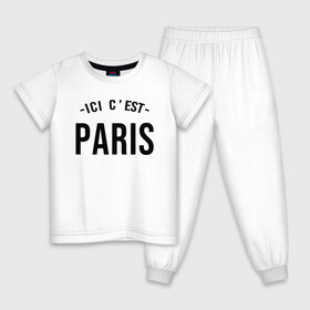 Детская пижама хлопок с принтом PARIS SAINT-GERMAIN , 100% хлопок |  брюки и футболка прямого кроя, без карманов, на брюках мягкая резинка на поясе и по низу штанин
 | black | champion | football | france | germain | leo | lionel | mbappe | mesi | messi | neymar | paris | psg | saint | soccer | sport | team | white | лео | леонель | лионель | лионель месси | мбаппе | меси | месси | надпись | неймар | париж | псж | спорт