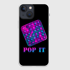 Чехол для iPhone 13 mini с принтом НЕОНОВЫЙ POP it ,  |  | Тематика изображения на принте: neon | pop it | popit | антистресс | игрушка | неон | поп ит | попит | пузырчатая плёнка | пупырка