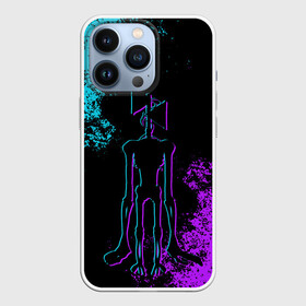 Чехол для iPhone 13 Pro с принтом НЕОНОВЫЙ СИРЕНОГОЛОВЫЙ ,  |  | neon | siren head | игра | монстр | неон | сиреноголовый | существо | хоррор