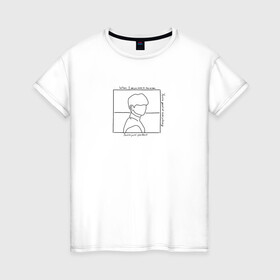 Женская футболка хлопок с принтом Decalcomania , 100% хлопок | прямой крой, круглый вырез горловины, длина до линии бедер, слегка спущенное плечо | 2u | cover | jungkook | декалькомания | чонгук