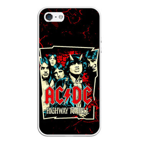 Чехол для iPhone 5/5S матовый с принтом AC DC HIGHWAY TO HELL , Силикон | Область печати: задняя сторона чехла, без боковых панелей | Тематика изображения на принте: ac dc | angus young. | back in black | brian johnson | hells bells | highway to hell | rock | thunderstruck | tnt | ангус янг | брайан джонсон | группа | музыка | рок | эйси диси