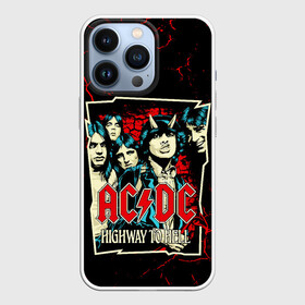 Чехол для iPhone 13 Pro с принтом AC DC HIGHWAY TO HELL ,  |  | ac dc | angus young. | back in black | brian johnson | hells bells | highway to hell | rock | thunderstruck | tnt | ангус янг | брайан джонсон | группа | музыка | рок | эйси диси