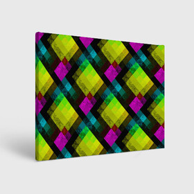 Холст прямоугольный с принтом Абстрактный разноцветный узор  , 100% ПВХ |  | абстрактный | геометрический | желтый | зеленый | молодежный | мраморный | разноцветный | современный | черный