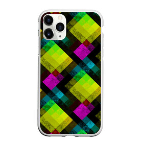 Чехол для iPhone 11 Pro матовый с принтом Абстрактный разноцветный узор  , Силикон |  | абстрактный | геометрический | желтый | зеленый | молодежный | мраморный | разноцветный | современный | черный