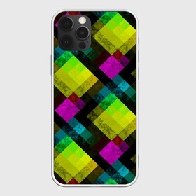 Чехол для iPhone 12 Pro Max с принтом Абстрактный разноцветный узор  , Силикон |  | Тематика изображения на принте: абстрактный | геометрический | желтый | зеленый | молодежный | мраморный | разноцветный | современный | черный