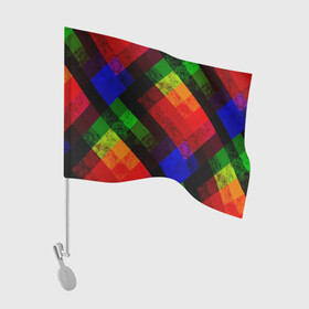 Флаг для автомобиля с принтом Яркий геометрический узор  , 100% полиэстер | Размер: 30*21 см | абстрактный | геометрический | красный | модный узор | молодежный | мраморный | синий