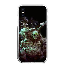 Чехол для iPhone XS Max матовый с принтом Гнев Войны | Darksiders (Z) , Силикон | Область печати: задняя сторона чехла, без боковых панелей | darksiders | darksiders 2 | darksiders 3 | ulthane | wrath of war | всадник апокалипсиса | гнев войны | обугленный совет | руина | ультэйн