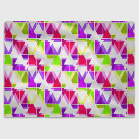 Плед 3D с принтом Абстрактный яркий узор , 100% полиэстер | закругленные углы, все края обработаны. Ткань не мнется и не растягивается | абстрактный | геометрические фигуры | детский | зеленый | клетчатый узор | летний | популярный | розовый | сиреневый | современный | треугольники