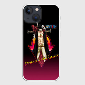 Чехол для iPhone 13 mini с принтом Дракуль Михок One Piece ,  |  | anime | dracule mihawk | manga | one piece | аниме | большой куш | в шляпе с пером | ван пис | величайший мечник в мире | вон пис | дракуль михок | король пиратов | манга | мечник | пират | с крестом | ситибукай