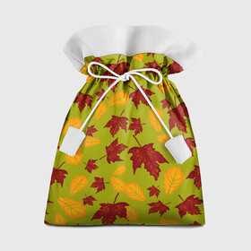 Подарочный 3D мешок с принтом осенние листья клён и дуб , 100% полиэстер | Размер: 29*39 см | дуб | клён | кленовые | красный | красный на черном | листва | листопад | листья | листья падают | осенние | осень | черный