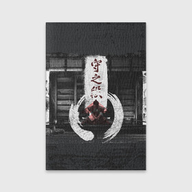 Обложка для паспорта матовая кожа с принтом Самурай | Призрак Цусимы (Z) , натуральная матовая кожа | размер 19,3 х 13,7 см; прозрачные пластиковые крепления | Тематика изображения на принте: game | ghost of tsushim | jin sakai | ninja | samurai | the ghost of tsushim | буке | вакидзаси | воин | вояк | дайсё | дзин сакай | иайто | игра | катана | кодати | мононофу | мститель | мушя | ниндзя | нодати | одати | призрак цусимы | са