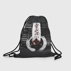 Рюкзак-мешок 3D с принтом Самурай | Призрак Цусимы (Z) , 100% полиэстер | плотность ткани — 200 г/м2, размер — 35 х 45 см; лямки — толстые шнурки, застежка на шнуровке, без карманов и подкладки | game | ghost of tsushim | jin sakai | ninja | samurai | the ghost of tsushim | буке | вакидзаси | воин | вояк | дайсё | дзин сакай | иайто | игра | катана | кодати | мононофу | мститель | мушя | ниндзя | нодати | одати | призрак цусимы | са