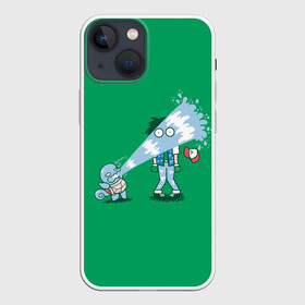 Чехол для iPhone 13 mini с принтом Неугомонный Сквиртл ,  |  | anime | pokemon | poket monster | poketmon | squirtle | аниме | анимэ | карманные монстры | покемон | сквиртл