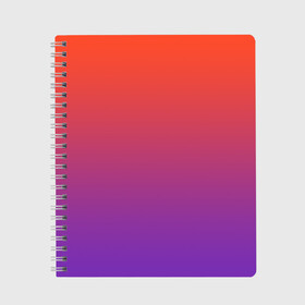 Тетрадь с принтом Оранжевый и Фиолетовый , 100% бумага | 48 листов, плотность листов — 60 г/м2, плотность картонной обложки — 250 г/м2. Листы скреплены сбоку удобной пружинной спиралью. Уголки страниц и обложки скругленные. Цвет линий — светло-серый
 | градиент | красный | оранжевый | перелив | переход | рассвет | синий | фиолетовый | цвета
