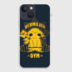 Чехол для iPhone 13 mini с принтом Vermilion gym ,  |  | anime | pokemon | poket monster | poketmon | аниме | анимэ | вермилион | карманные монстры | покемон | спорт | спортзал | спортсменам