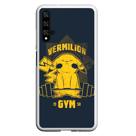 Чехол для Honor 20 с принтом Vermilion gym , Силикон | Область печати: задняя сторона чехла, без боковых панелей | anime | pokemon | poket monster | poketmon | аниме | анимэ | вермилион | карманные монстры | покемон | спорт | спортзал | спортсменам