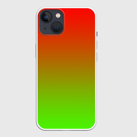 Чехол для iPhone 13 с принтом Градиент Яблоко ,  |  | градиент | желтый | зеленый | красный | перелив | переход | фрукты | цвета | яблоко