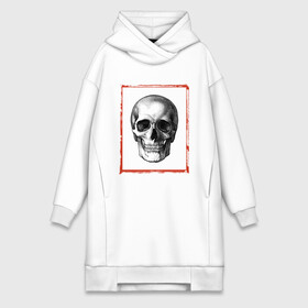 Платье-худи хлопок с принтом Костян ,  |  | frame | skeleton | skull | рамка | скелет