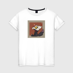 Женская футболка хлопок с принтом совиный дом:кинг , 100% хлопок | прямой крой, круглый вырез горловины, длина до линии бедер, слегка спущенное плечо | бабочка | квадрат | кинг | монстр | череп