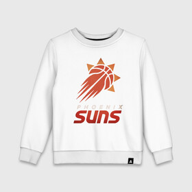 Детский свитшот хлопок с принтом Suns Basketball , 100% хлопок | круглый вырез горловины, эластичные манжеты, пояс и воротник | basketball | mvp | nba | phoenix | sport | streetball | suns | аризона | баскетбол | игра | крис пол | мяч | нба | санс | спорт | стритбол | тренер | финикс | чемпион