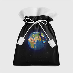 Подарочный 3D мешок с принтом Разрушение земли! , 100% полиэстер | Размер: 29*39 см | art | pixel | pixelart | звезды | земля | земля в космосе | космос | пиксели | пиксель | пиксельарт | разрушение земли