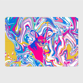 Магнитный плакат 3Х2 с принтом Floppa Art , Полимерный материал с магнитным слоем | 6 деталей размером 9*9 см | flopa | floppa | каракал | кот мем | мем с котом | русский кот | шлёпа