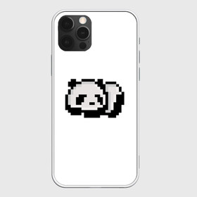 Чехол для iPhone 12 Pro с принтом Панда , силикон | область печати: задняя сторона чехла, без боковых панелей | art | pixel | pixelart | милаха | милая панда | панда | панда пиксель арт | пиксели | пиксель | пиксельарт | спящая панда