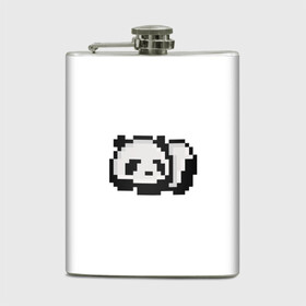 Фляга с принтом Панда , металлический корпус | емкость 0,22 л, размер 125 х 94 мм. Виниловая наклейка запечатывается полностью | art | pixel | pixelart | милаха | милая панда | панда | панда пиксель арт | пиксели | пиксель | пиксельарт | спящая панда