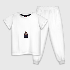 Детская пижама хлопок с принтом Смешная какашка , 100% хлопок |  брюки и футболка прямого кроя, без карманов, на брюках мягкая резинка на поясе и по низу штанин
 | art | pixel | pixelart | милаха | пиксели | пиксель | пиксельарт
