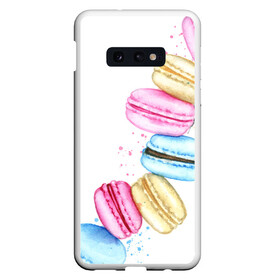 Чехол для Samsung S10E с принтом Macarons. Нежный десерт , Силикон | Область печати: задняя сторона чехла, без боковых панелей | акварель | акварельные | десерт | десерты | макаронс | макаруны | пирожное | пирожные | разноцветные | сладости