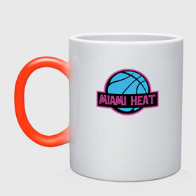 Кружка хамелеон с принтом Miami Basketball , керамика | меняет цвет при нагревании, емкость 330 мл | basketball | miami heat | mvp | nba | sport | streetball | wade | баскетбол | батлер | дуэйн уэйд | игра | майами хит | мяч | нба | спорт | стритбол | тренер | чемпион