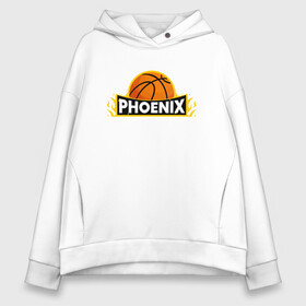 Женское худи Oversize хлопок с принтом Phoenix Basketball , френч-терри — 70% хлопок, 30% полиэстер. Мягкий теплый начес внутри —100% хлопок | боковые карманы, эластичные манжеты и нижняя кромка, капюшон на магнитной кнопке | basketball | mvp | nba | phoenix | sport | streetball | suns | аризона | баскетбол | игра | крис пол | мяч | нба | санс | спорт | стритбол | тренер | финикс | чемпион