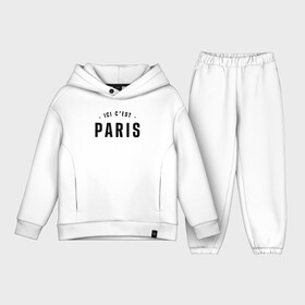 Детский костюм хлопок Oversize с принтом ICI CEST PARIS   МЕССИ ,  |  | ici cest paris | lionel messi | paris saint germain football club | psg | лионель месси | пари сен жермен | псж | франция.