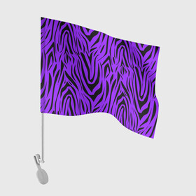 Флаг для автомобиля с принтом Абстрактный узор зебра  , 100% полиэстер | Размер: 30*21 см | абстрактный | женский | зебра | креативный | модный | полосы | популярный | современный | черный и фиолетовый