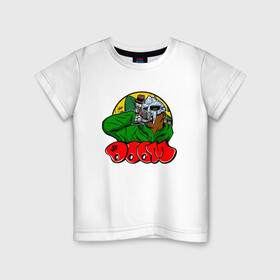 Детская футболка хлопок с принтом Doom Rappin , 100% хлопок | круглый вырез горловины, полуприлегающий силуэт, длина до линии бедер | black | doom | hip hop | mf doom | music | old school | rap | граффити | диджей | кассета | маска | музыка | олдскул | рэп | рэпер | хип хоп