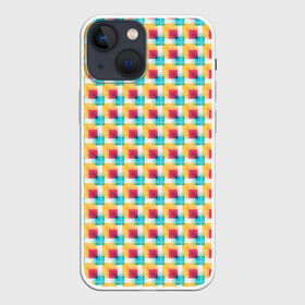 Чехол для iPhone 13 mini с принтом Красочные кубы ,  |  | квадраты | кубы | паттерн | пиксели | разноцветный