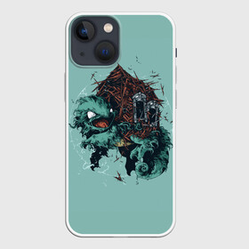Чехол для iPhone 13 mini с принтом Домик Сквиртла ,  |  | anime | pokemon | poket monster | poketmon | squirtle | аниме | анимэ | карманные монстры | покемон | сквиртл