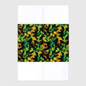 Магнитный плакат 2Х3 с принтом Абстрактный желто-зеленый узор , Полимерный материал с магнитным слоем | 6 деталей размером 9*9 см | Тематика изображения на принте: абстрактный | желтый | зеленый | камуфляж | мужской | популярный | размытый узор | современный | черный