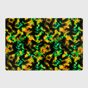 Магнитный плакат 3Х2 с принтом Абстрактный желто-зеленый узор , Полимерный материал с магнитным слоем | 6 деталей размером 9*9 см | Тематика изображения на принте: абстрактный | желтый | зеленый | камуфляж | мужской | популярный | размытый узор | современный | черный