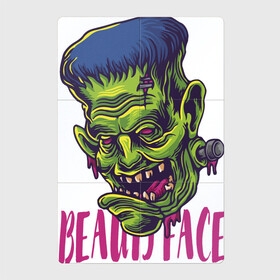 Магнитный плакат 2Х3 с принтом Beauty Face , Полимерный материал с магнитным слоем | 6 деталей размером 9*9 см | beauty | eyes | face | fear | halloween | holiday | horror | humor | hype | jaw | joke | monster | teeth | zombie | глаза | зомби | зубы | лицп | монстер франкенштейна | монстр | пасть | праздник | ужас | хайп | хэллоуин | шутка | юмор
