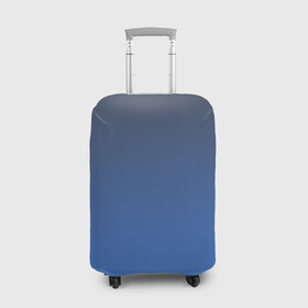 Чехол для чемодана 3D с принтом DARK OCEAN GRADIENT , 86% полиэфир, 14% спандекс | двустороннее нанесение принта, прорези для ручек и колес | абстракция | амбре | без дизайна | голубая | голубое | градиент | градиент и ничего лишнего | градиенты | на каждый день | синий | синяя | текстура | черная | черный