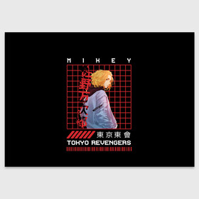 Поздравительная открытка с принтом Майки Тосва токийские мстители , 100% бумага | плотность бумаги 280 г/м2, матовая, на обратной стороне линовка и место для марки
 | anime | mikey | tokyo revengers | аниме | майки | мандзиро сано | мики | микки | токийские мстители