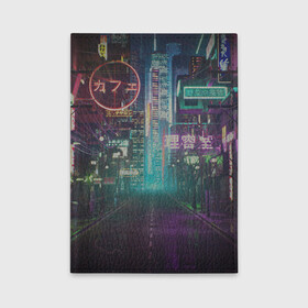 Обложка для автодокументов с принтом Neon Tokyo , натуральная кожа |  размер 19,9*13 см; внутри 4 больших “конверта” для документов и один маленький отдел — туда идеально встанут права | Тематика изображения на принте: anime | cyber | cyberpunk | japan | japanese | neon | retro | retro wave | road | street | tokyo | wave | аниме | дорога | иероглифы | кибер | киберпанк | неон | неоновый | ночной токио | ночь | ретро | свет | токио | улица | уличный | эстетика