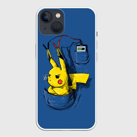 Чехол для iPhone 13 с принтом Пикачу   зарядка ,  |  | anime | pikachu | pokemon | poket monster | poketmon | аниме | анимэ | карманные монстры | пикачу | покемон