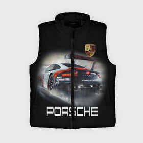 Женский жилет утепленный 3D с принтом PORSHE ,  |  | 911 | auto | car | cool | dark | logo | machine | porshe | ride | sportcar | автомобили | гонки | крутые | порше | ралли | спорткар | тачки