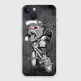 Чехол для iPhone 13 с принтом Junk Ride ,  |  | bike | bmx | gorilla | mtb | ride | бэм | вело | велосипед | велоспорт | горилла | поездка